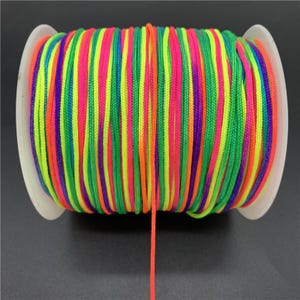 Hilo de nailon de 0,5/0,8/1,0/1,5 mm, 5/10 yardas, nudo chino, macramé, pulsera, hilo trenzado, borlas, abalorios para Shamballa
