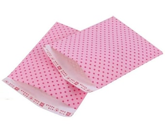 Free Shipping! 11*13cm 100pcs Small Pink Paper Envelopes with Bubble Spotted Pink Bubble Mailers Padded Envelopes Paper Mailer MAILING Bag
