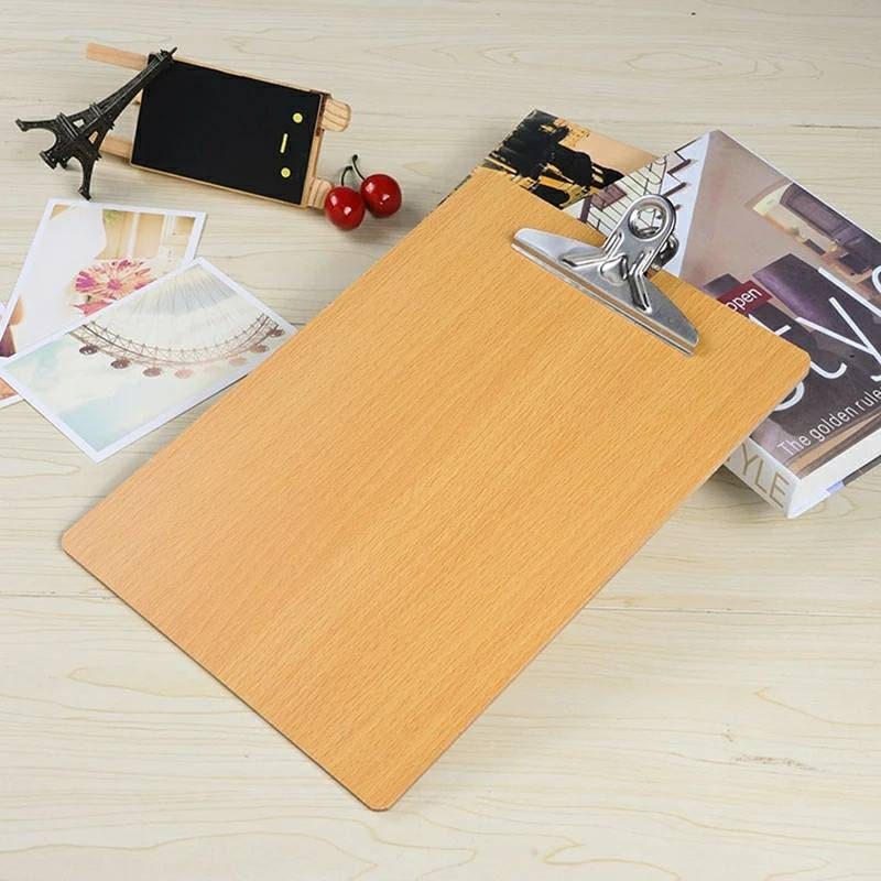 Porte Bloc A4 En Aluminium Avec Pince - Design élégant, Anti-traces - Pour Bureau, Restaurant, Hôpital - Peut être Fixé Au Mur - Jusqu'à 100 Feuilles - 6