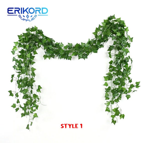 12Pcs Fake Leaves Artificial Ivy Garland, Green Leaves Vines Plastic  Greenery Vines For Bedroom Decor, Hanging Plant Vine For Wedding Party  Decor, Aesthetic Silk Ivy Vines For Room Wall Home Decoration, Party