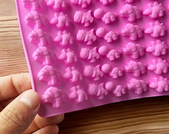 48 Cavity Cute Dinosaur Silicone Gummy Cake Molds Chocolate Mold Ice Cube Tray Candy Foudant Mould Baking Decorating baking Tools