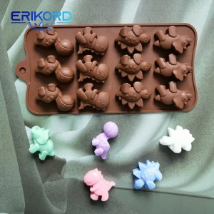 T-rex Dinosaur Mold Silicone Mold Kids Crafts Polymer Clay Resin Fondant 