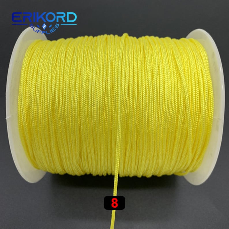 0.5/0.8/1.0/1.5mm 5/10 Yards Nylon Cord Thread Chinese Knot Macrame Cord Bracelet Braided String DIY Tassels Beading for Shamballa Rope 8