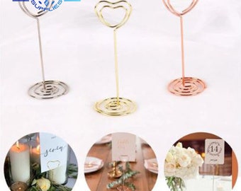 10pcs Heart Metal Photo Clip Wedding Party Decorations Table Cards Holder Mr&Mrs Happy Wedding Decoration Party Supplies