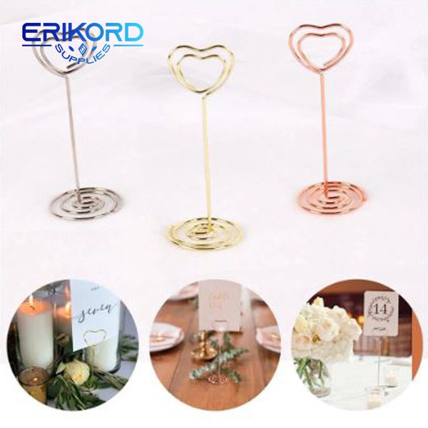  Ciieeo 18 Pcs Wedding Table Number Table Number Holder Picture  Holders Picture Stands for Table Picture Holder Stand Photo Holder Clip  Stand Photo Display Clip Card Metal : Office Products
