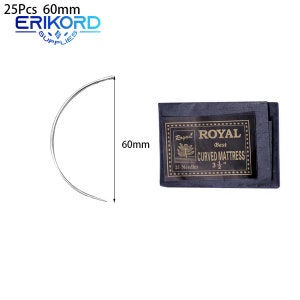 25pcs C Type Curved Mattress Needles Hand Sewing Home Household Repair Sewing Needles Perfect to Attach Welt Cording Curved Sewing Needle 25Pcs 60mm