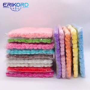 144pcs 2cm Mini Foam Roses for Home Wedding Fake Flower Decor Scrapbooking DIY Wreath Gift Box Artificial Flower Bouquet