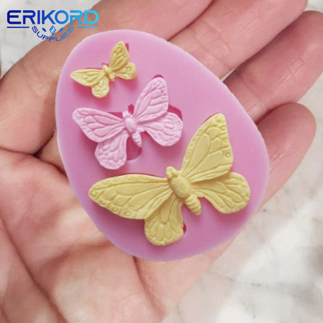 3D Butterfly Silicone Mold Polymer Clay Candy Molds Cupcake Topper DIY  Fondant Cake Decorating Tools Chocolate Gumpaste Mould 