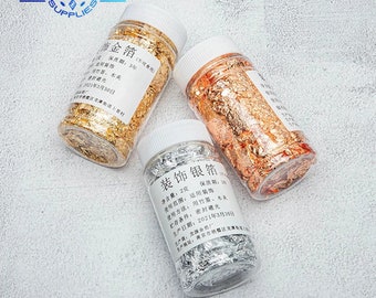 Metallic Gold Edible Shimmer Flakes Glitter Flakes, Cake Toppers Bakell 