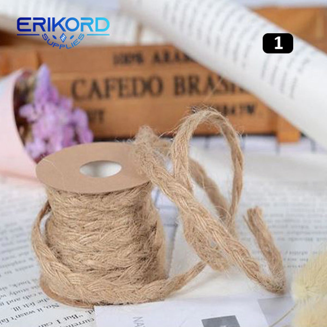 5m Natural Burlap Hemp Jute Rope Party Wedding Home Decoration Wrapping ...