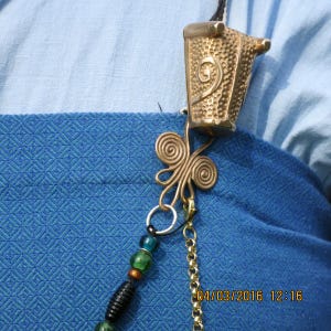 Chatelaines, Finnish, Slavic, as a Pin  - Bronze & Silver - Animal Head Brooch not included