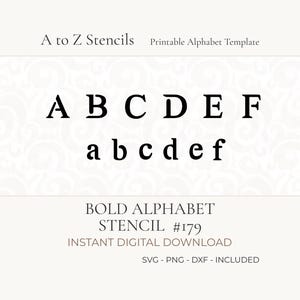 Szablon z pogrubionym alfabetem – szablon liter do druku na znaki (wersja cyfrowa do pobrania)