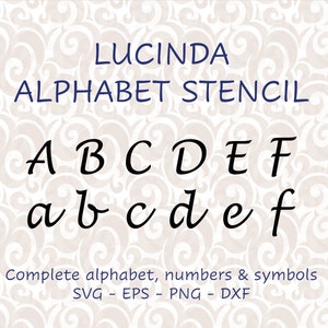 Kursiv moderne Schrift Buchstaben Vektor Schablone komplettes Alphabet Groß-/Kleinbuchstaben, Zahlen & Symbole Svg png dxf eps digitale Schneidedateien #143