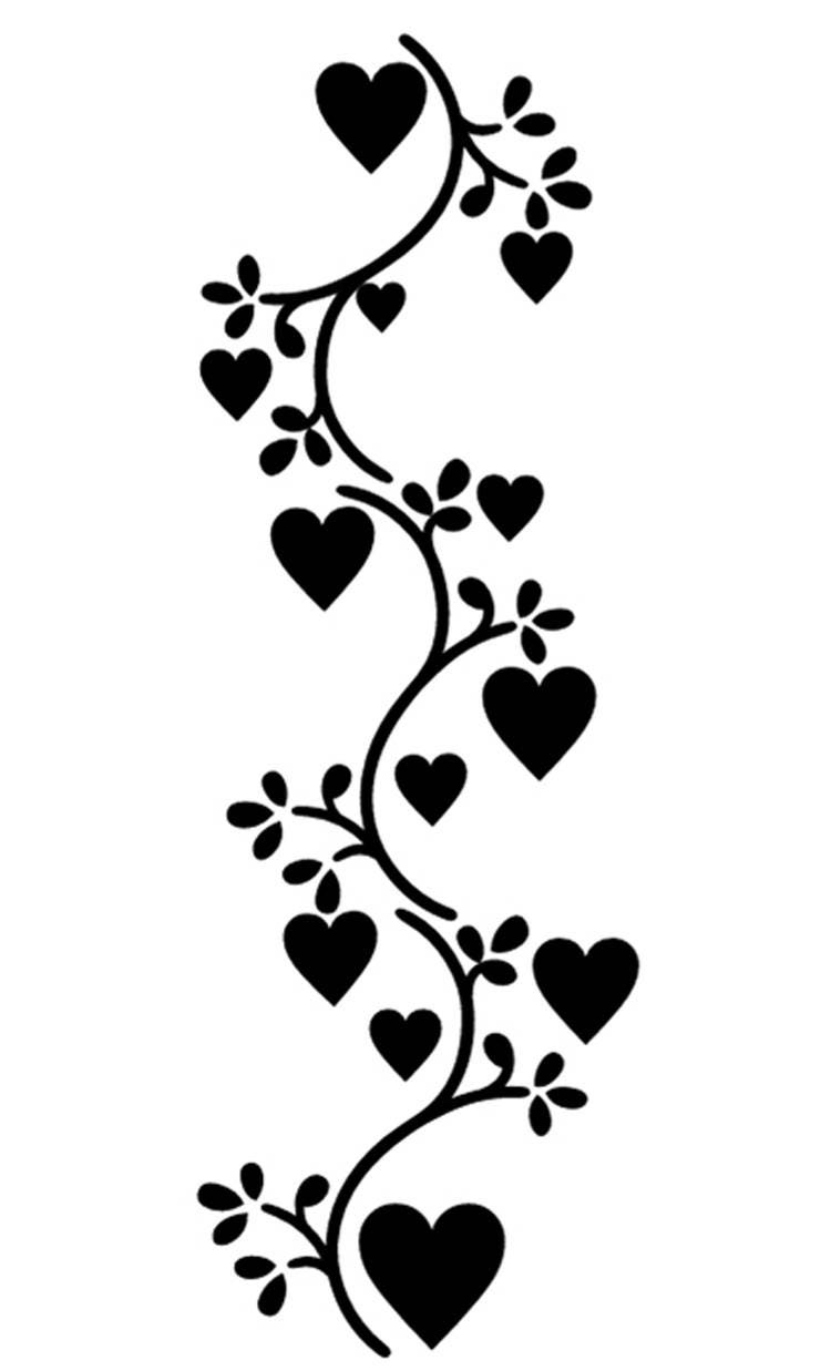 printable vine template 6 best images of vines and flower stencils