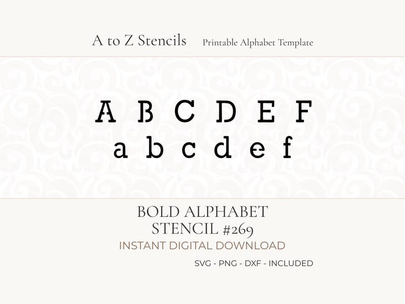 Plantilla de letras en negrita: plantilla imprimible para letreros (descarga digital) imagen 1