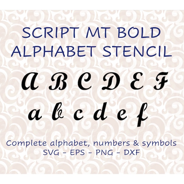 Script Mt Bold Font Etsy