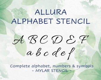 Alphabet Letter stencil #140 A - Z & numbers various sizes available