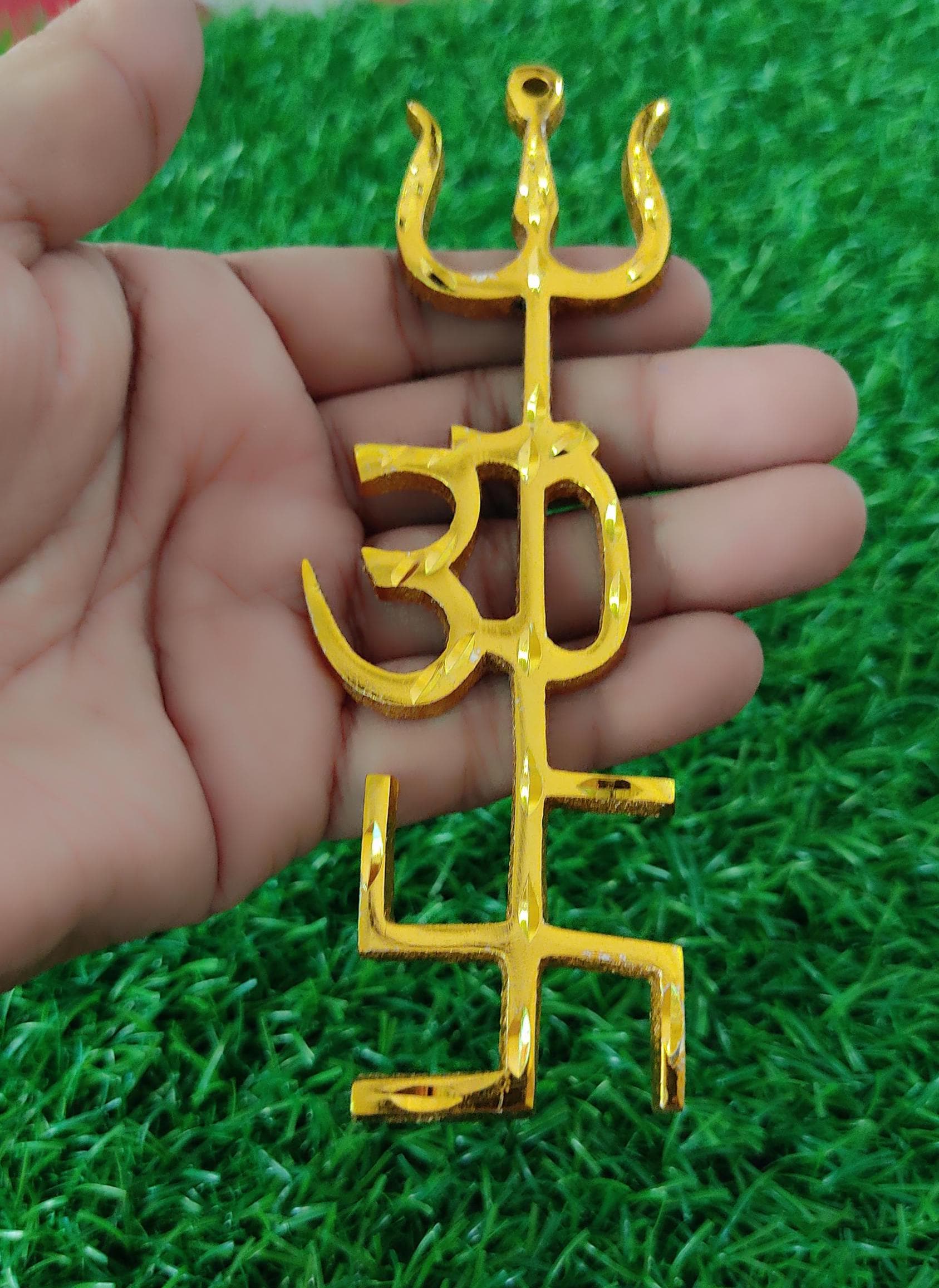 Om Swastik Trishul Symbol Wall Hanging for Divine Spirituality Symbol of  Tri Energy - Etsy, image size:1687x2314
