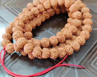 Lab certified 7 mukhi rudraksha mala rosary 108+1 prayer beads Indonesia origin beads