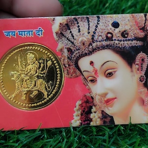 Cartão de bolso Mata Vaishno devi jai mata di ATM para obter a bênção da deusa durga