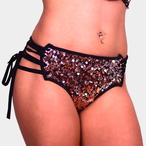 Rave Bottoms | Sequin Rave Booty Shorts | Booty Shorts | Sequin Rave Bottoms | Rave Lace Up Bottoms