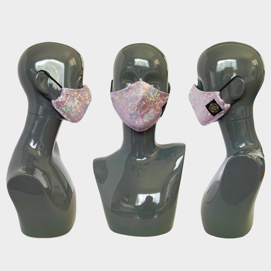 Sparkle Face Mask Bling Face Mask Holographic Face Mask Etsy