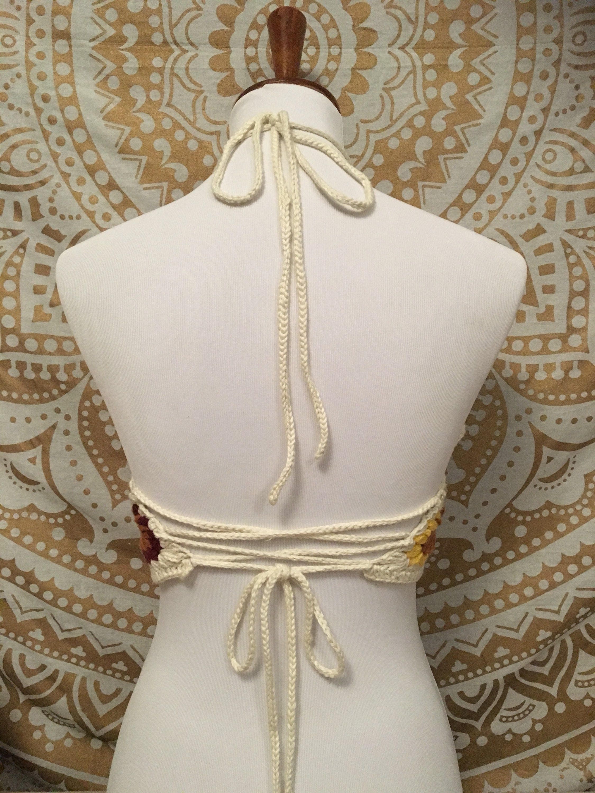 Sunflower Crochet Top | Festival Top | Rave Top | EDC Top - Etsy