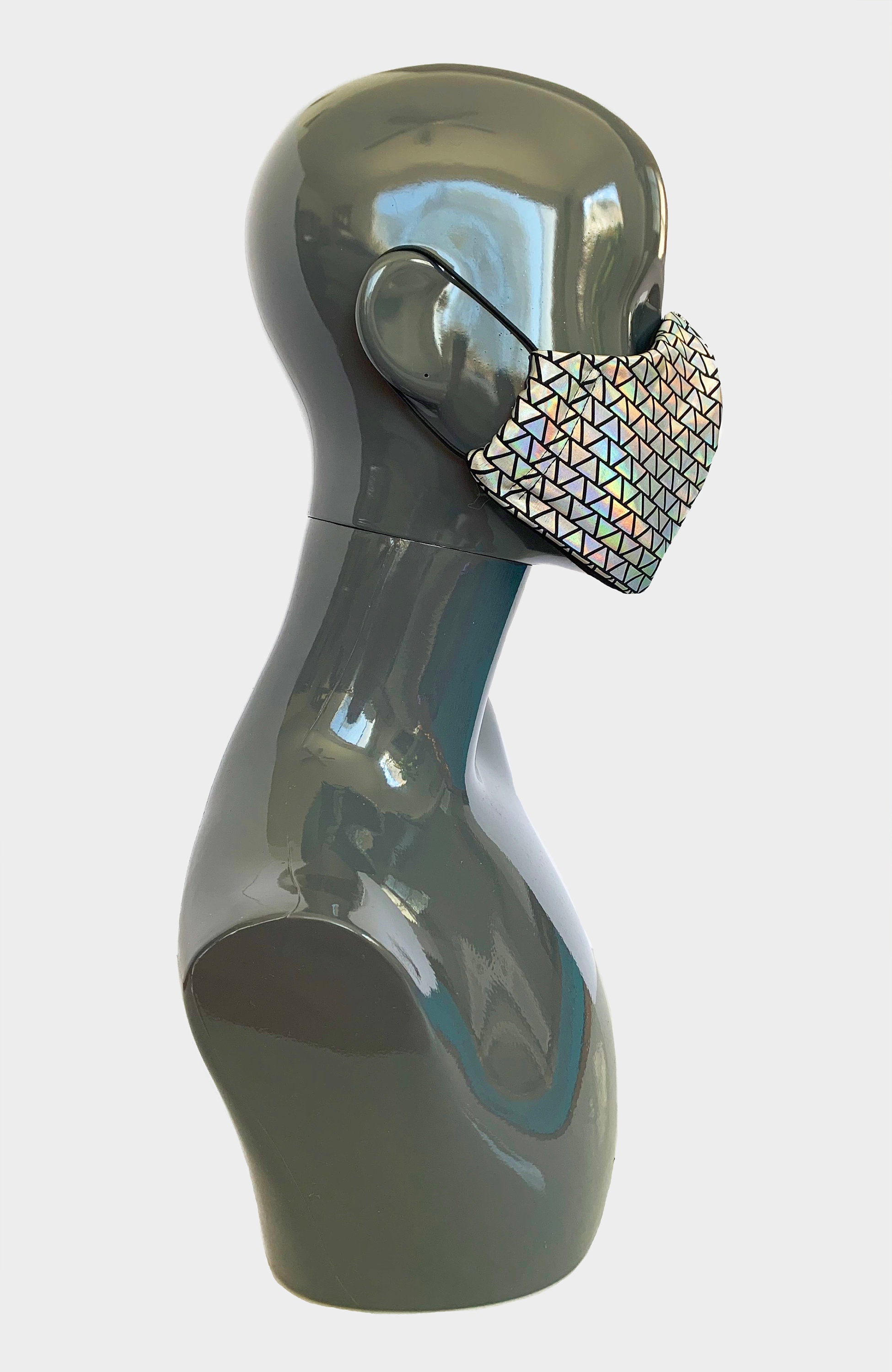 Holographic Face Mask | Geometric Mask | Reusable Face Mask | Fabric ...
