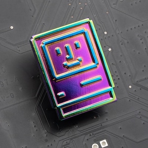 Pin Happy Mac (anodizado arcoíris)