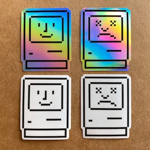 Happy Mac / Sad Mac Vinyl Sticker Set