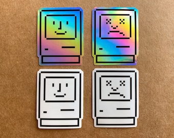 Happy Mac / Sad Mac Vinyl Sticker Set