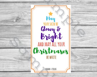 Rodan and Fields Christmas Gift Tag / Holiday Tag / Rodan + Fields / business card sized / instant download/ print at home template