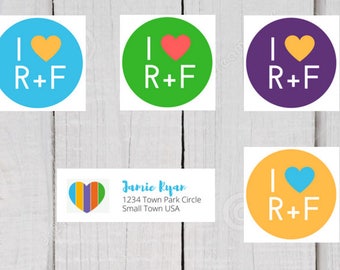 Rodan and Fields Stickers (4) and Address Label / Rodan + Fields / Mailing Tools / Instant Downloads / Personalized /
