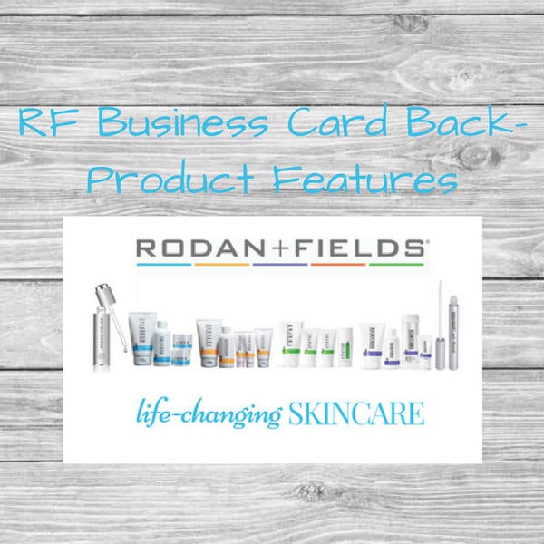 Rodan + Fields Business Card Back - Product Features - Regimens - Lash Boost - Active Hydration Serum - Rodan and Fields - Digital File