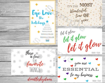 Rodan and Fields Holiday Gift Tags / Christmas Gifts / Rodan + Fields / Instant Download / Print at Home / Business Card size