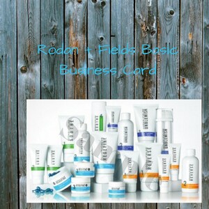 Rodan and Fields Business Card - Product Regimen Back of Card - Instant Download - Printable