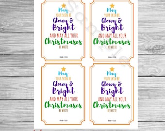 Rodan and Fields Christmas Cards 5.5x4.25 / INSTANT DOWNLOAD/ Print at Home / Template Included / Rodan + Fields / Holiday Card / Gift Tag