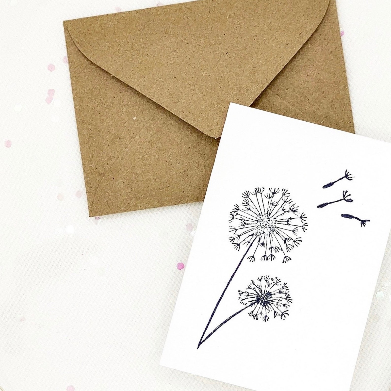 MINI Dandelion Stationery Blank Note Card Set With Envelopes Etsy