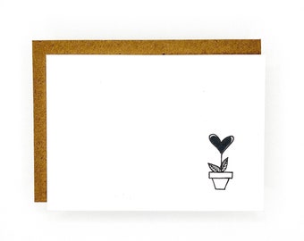 12 Love Grows flat note card set with envelopes boxed