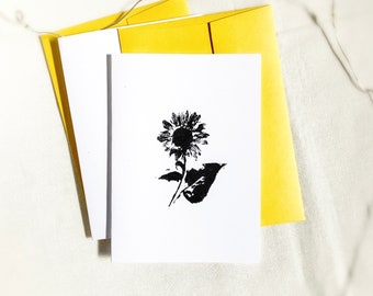 8 sunflower cards, stationery note cards with envelopes, inside blank, A1 size folded notecards boxed