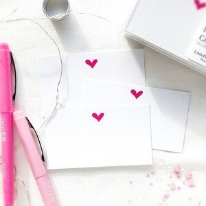 60 tiny heart love note cards set boxed