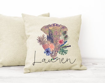Elephant cushion | Etsy Printed pillowcase | Etsy