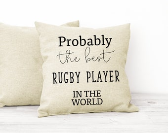 Rugby cushion | Etsy Pillow Cover Best Gymnast Ever Fun Gift