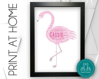 Details about   Upcycle Dictionary Flamingo Bunting Framed Wall Art Print 12X16 In