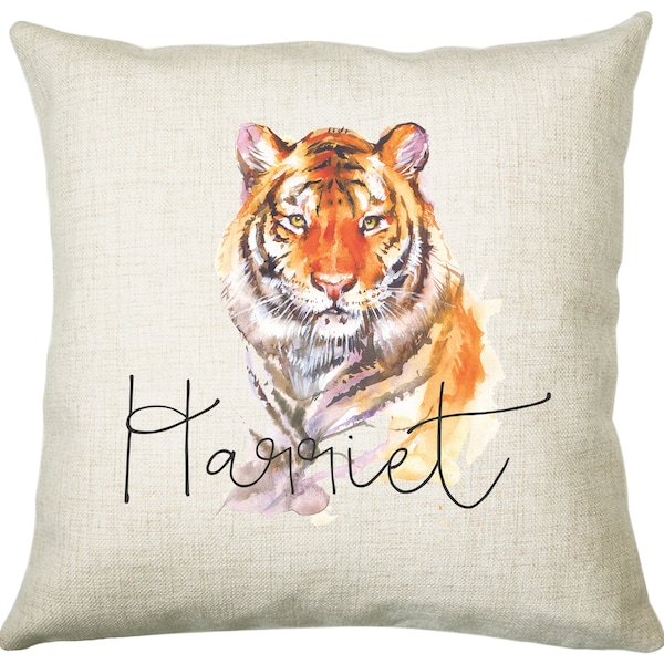 Personalised Tiger Cushion Gift Printed Name Design Big Cat Cushion Throw Pillow Gift For Mum Dad Friend Bedroom Birthday Gift CS139