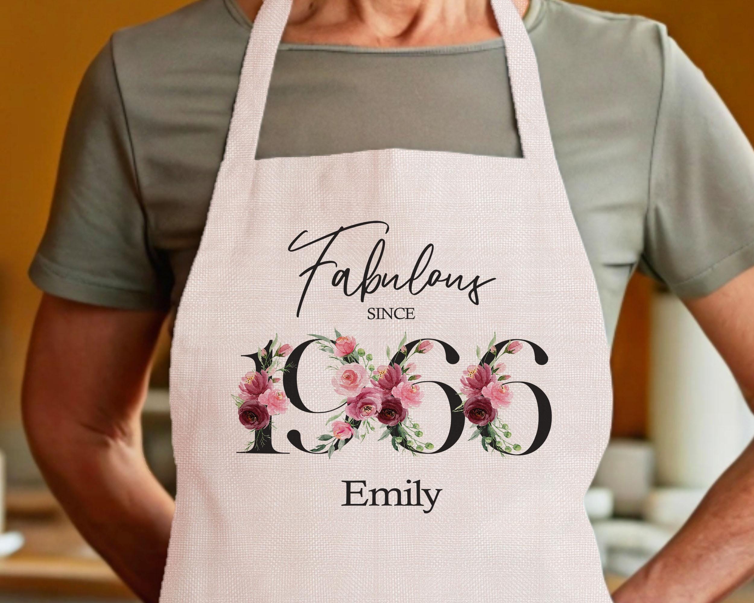 60th Birthday Gift for Women - Personalised Apron Happy Birthday