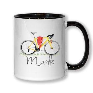 Personalised Cycling Gift Mug - Great Gift for Cyclists - Bike Mug - Cycling Gifts for Men - Road Bicycle Bike Biker Design MGZ311