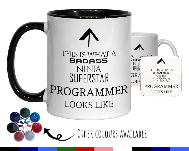 This Is What A Badass Programmer Looks Like 11oz Coffee Mug Tea Gift Idea For Web Developer Software Development Computer Engineering MG0614 image 1