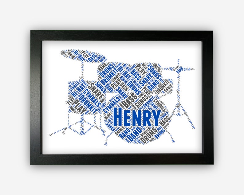 Personalised Drummer Gifts For Drums Player Musician Gift Rock Band Member Drum Drummers Gift Wall Prints Wall Art Wall Decor Gift PG0047 immagine 1