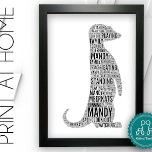 Personalised PRINTABLE Meerkat Gifts Word Art Wall Print - Boyfriend Gifts Wall Decor Digital Download Prints DDGC1462